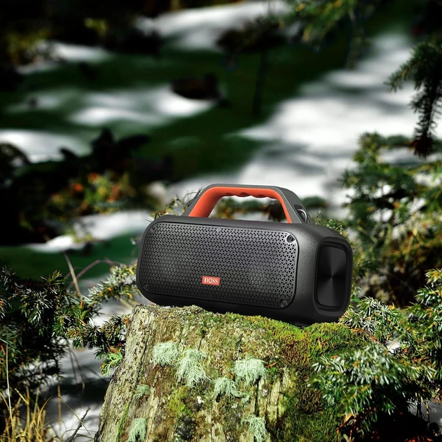 Alt view image 2 of 7 - Extreme Boom Portable Bluetooth Speaker with 60W Mighty Sound-Orange 60W Deep Bass, 30H Playtime,10400mAh Power Bank, IPX6 Waterproof, TWS, BT 5.3, For Camping, Beach, Pool, Grage, Parties