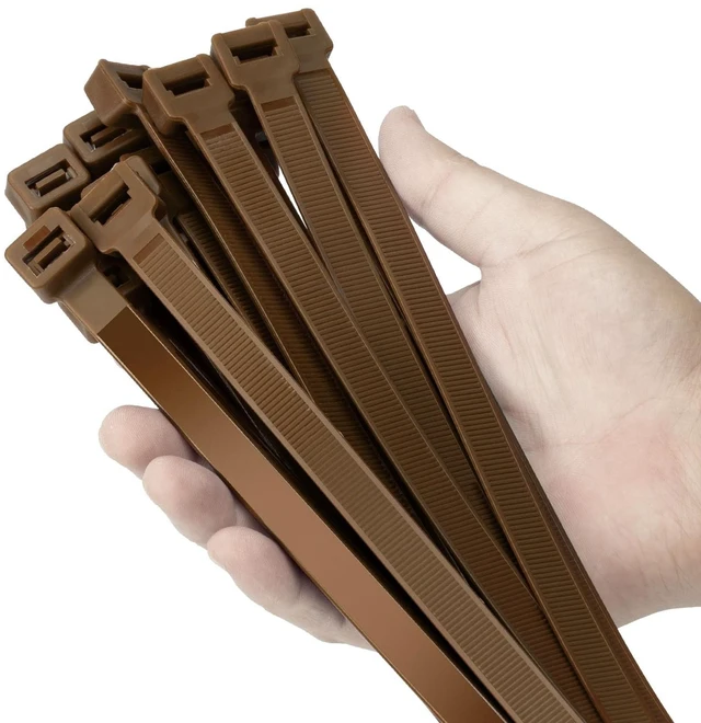 Main image of 24 inch Brown Zip Ties Heavy Duty 50 PACK, 250 LBS Ultra Exclusive Strong Plastic Wire Ties, Large Cable Ties Extra Long Tie Wraps, Indoor and Outdoor UV Resistant