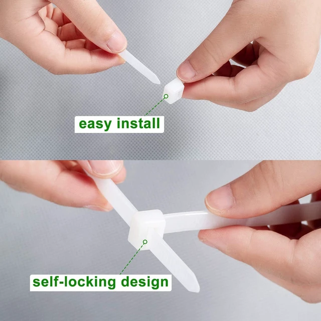 Alt view image 4 of 6 - Extra long zip ties 36 inch white Large cable ties heavy duty outdoor use 250 lbs thick Nylon plastic Zipties 20pcs