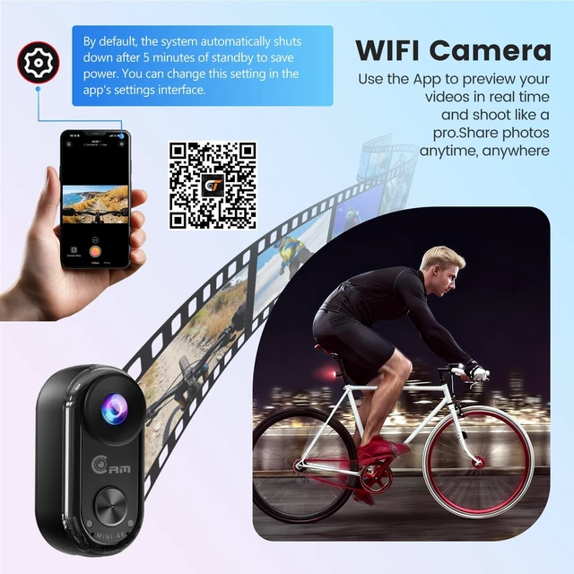 Alt view image 5 of 7 - 4K Mini Body Camera, Wearable Magnetic Thumb Action Cam with 6-Axis EIS, 40M Waterproof POV Camera for Motorcycle Helmet, Bike Mount & Vlogging (Supports 256GB)