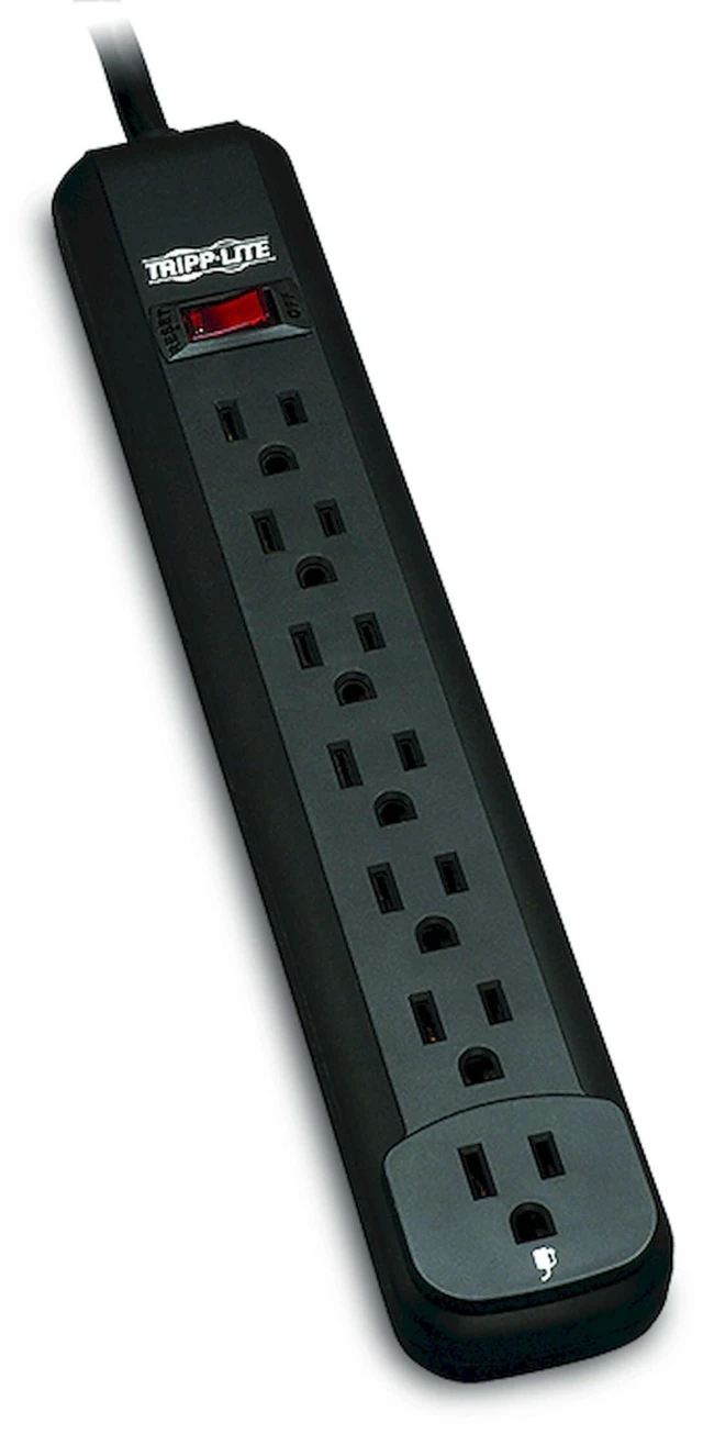 Main image of Eaton PS712B Power Strip 7 Outlets 12ft Extension Cord 15A Resettable Circuit Breaker On/Off Switch, Work Shop Bench, Under Desk & Wall Mountable, Manufacturer's
