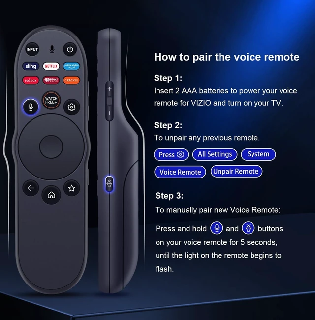 Alt view image 5 of 7 - Vizio Smart TV Remote XRT270 Bluetooth Voice Replacement Applicable with 4K Quantum Pro Vizio Smart TV V-Series M-Series and More Models