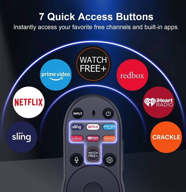 Alt view image 3 of 7 - Vizio Smart TV Remote XRT270 Bluetooth Voice Replacement Applicable with 4K Quantum Pro Vizio Smart TV V-Series M-Series and More Models