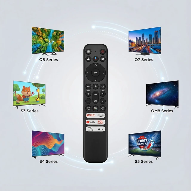 Alt view image 2 of 6 - TCL Google TV Voice Remote Replacement - RC813 Bluetooth Controller with 6 Shortcut Keys Compatible with TCL Q6/Q7/QM8/S3/S4 SeriesNot Applicable to Roku TV