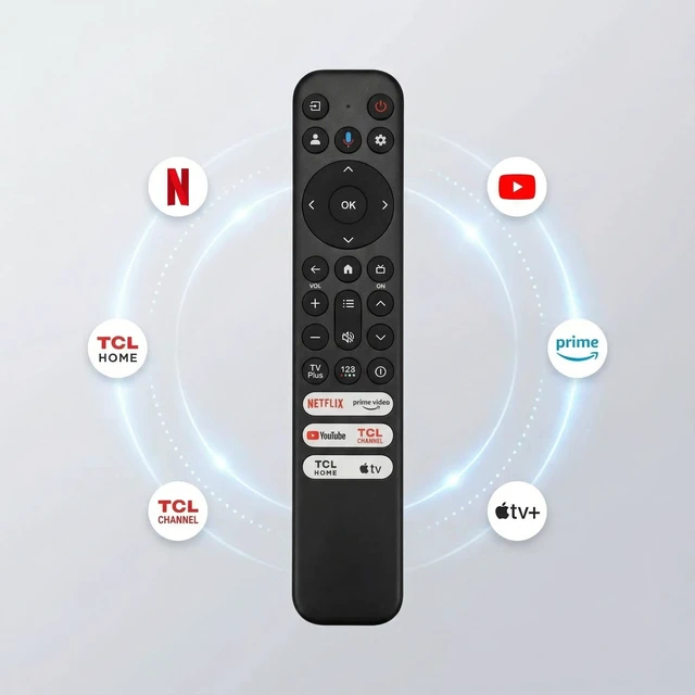 Alt view image 4 of 6 - TCL Google TV Voice Remote Replacement - RC813 Bluetooth Controller with 6 Shortcut Keys Compatible with TCL Q6/Q7/QM8/S3/S4 SeriesNot Applicable to Roku TV