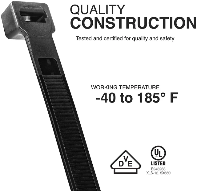 Alt view image 3 of 5 - Ultra Heavy Duty Multi-Purpose UV Cable Ties (25.6")
