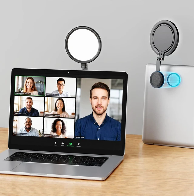 Main image of Upgraded 5" Magnetic Video Conference Lighting for Laptop, Computer CRI 97, 50 Modes, Soft Portable Ring Light with Foldable Stand, for Zoom Meeting, Streaming, Travel Remote Work