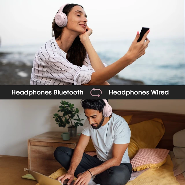 Alt view image 7 of 7 - Bluetooth Headphones Over Ear, 70H Playtime,3 EQ Modes, with ENC Mic 70 Hours Playtime, HiFi Stereo Sound, Deep Bass, Memory Foam Earpads, Headphones Wireless for Phone PC Travel Home Office