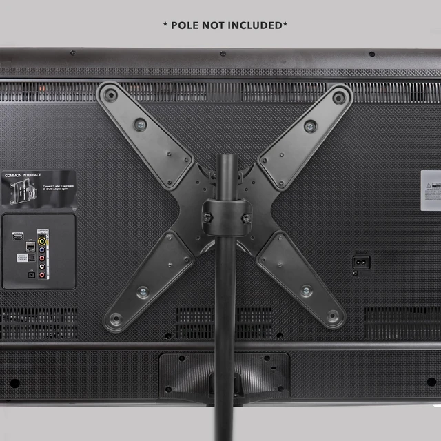 Alt view image 6 of 7 - Mount-It! TV Pole Mount, Fits 32" to 55" Screens, Universal VESA 75x75 to 400x400, Full-Motion Tilt, Swivel & Rotate, Clamps to 1.1" - 1.96" Diameter Poles, Ideal for Gazebos, Trade Shows, & POS