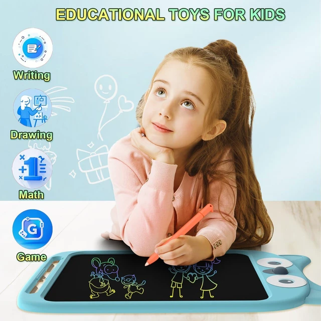 Alt view image 2 of 7 - Owl LCD Writing Tablet for Kids, Coloring Drawing Pad, 10 Inch Erasable Graphic Doodle Board, Educational Toy for Boy Girl Ages 3-8, Airplane Travel Road Trip Toy, Christmas Birthday Gift