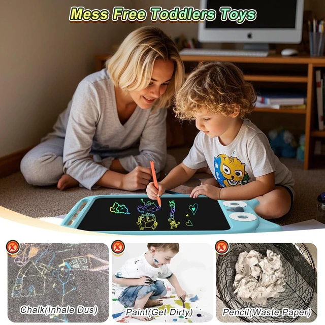 Alt view image 3 of 7 - Owl LCD Writing Tablet for Kids, Coloring Drawing Pad, 10 Inch Erasable Graphic Doodle Board, Educational Toy for Boy Girl Ages 3-8, Airplane Travel Road Trip Toy, Christmas Birthday Gift