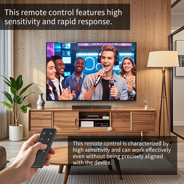 Alt view image 3 of 5 - Replacement Remote Control for Bose Solo 5 10 15 Sound Bar, Compatible with Bose Solo 5 10 15 Series II TV Sound System 410376 418775 431974 845194 740928-1120 838309-1100 with CR2025 Battery
