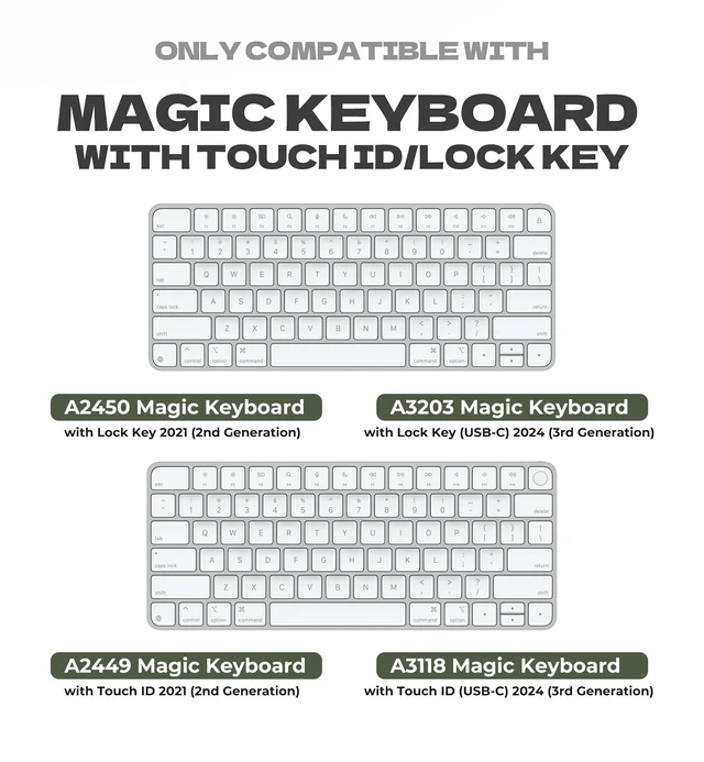 Alt view image 4 of 7 - Case for Apple Magic Keyboard with Touch ID/Lock Key 2021/2029 Dust-Proof, Protective, Magnetic Closure, Adjustable Typing Angles, Slim, Leather+PC Keyboard Cover, Rose Red