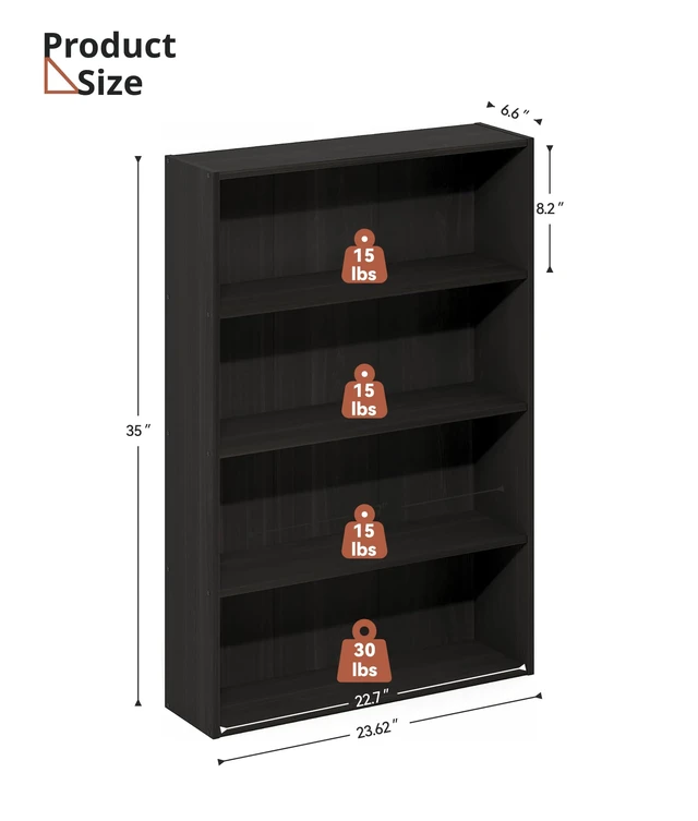 Alt view image 2 of 7 - DVD Storage Cabinet Shelf, 4 Tier Media Storage Tower for CDs & Video Games, Freestanding Organizer Shelf for Living Room Home Office, Holds 160+ DVDs(Black)