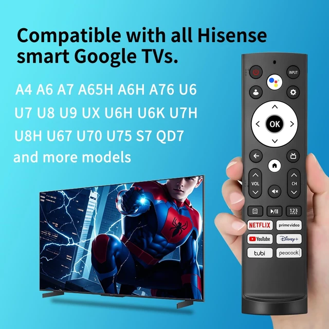 Alt view image 4 of 7 - Replacement Remote Control for Hisense Smart Google TVfor Hisense Android/Google Smart TV Remotewith Voice Function