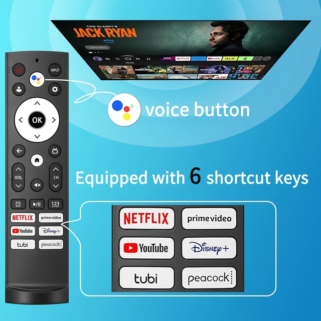 Alt view image 5 of 7 - Replacement Remote Control for Hisense Smart Google TVfor Hisense Android/Google Smart TV Remotewith Voice Function