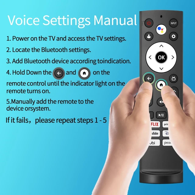 Alt view image 6 of 7 - Replacement Remote Control for Hisense Smart Google TVfor Hisense Android/Google Smart TV Remotewith Voice Function
