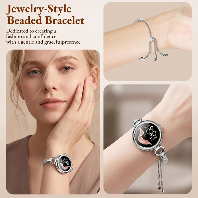 Alt view image 6 of 7 - Smart Watches for Women, 1.19" AMOLED, IP68, Elegant Occasions Make & Answer Calls, 100+ Sports Modes, Heart Rate, SpO2, Stress, Sleep & Menstrual Cycle Tracking