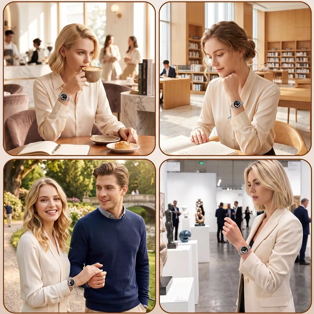 Alt view image 7 of 7 - Smart Watches for Women, 1.19" AMOLED, IP68, Elegant Occasions Make & Answer Calls, 100+ Sports Modes, Heart Rate, SpO2, Stress, Sleep & Menstrual Cycle Tracking