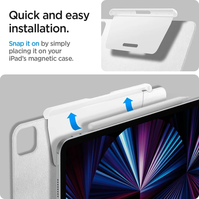 Alt view image 6 of 7 - Pencil Holder for Apple Pencil Pro, 2nd Gen, Lenovo Yoga Pen, Galaxy S Pen, Compatible with Magic Keyboard, Smart Keyboard, Smart Folio, Magnetic iPad Cases, Wireless Charging Safe, White