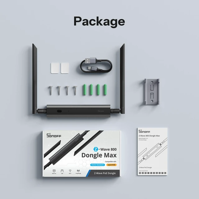 Alt view image 7 of 7 - Z-Wave 800 PoE Dongle Max (Dongle-MZG23) EFR32ZG23 & ESP32D0 Chip, Compatible with Home Assistant & openHAB, Z-Wave Long Range Control, S2 Security, USB/TCP Connected