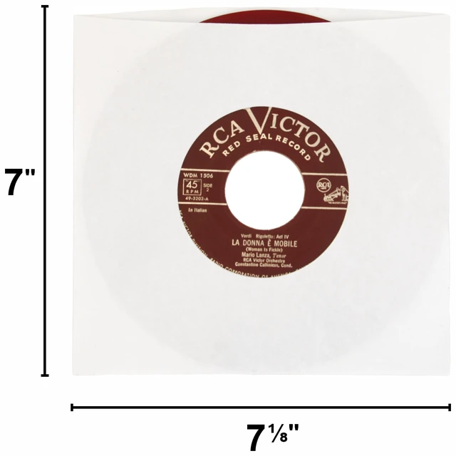 Alt view image 5 of 7 - (50) 7 Inch Record Paper Inner Sleeves - White Archival Acid Free - #07IW - 50 Sleeves