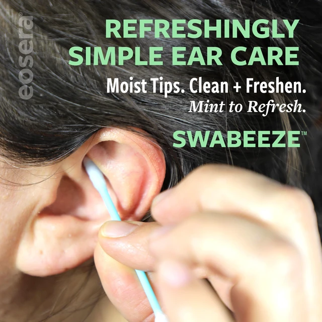 Alt view image 2 of 7 - Swabeeze Mint-Infused Antimicrobial Ear Cleaning Swabs 30 Pre-Moistened Swabs - Safe for Outer Ear, Hearing Aids, and Earbuds