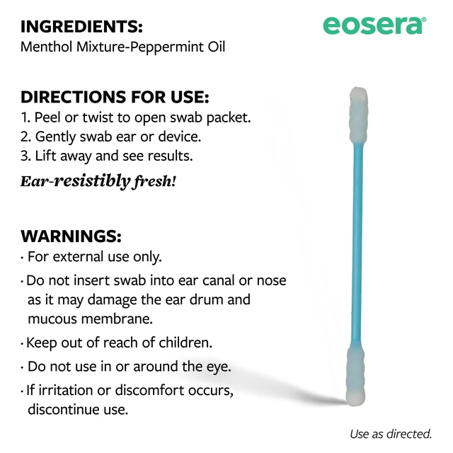 Alt view image 7 of 7 - Swabeeze Mint-Infused Antimicrobial Ear Cleaning Swabs 30 Pre-Moistened Swabs - Safe for Outer Ear, Hearing Aids, and Earbuds