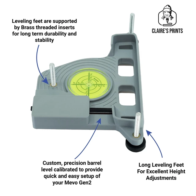 Alt view image 3 of 7 - Laser Alignment & Leveling Stand for Mevo Gen 2 Launch Monitor UV & Heat-Resistant ASA, Precision Leveling Base, Fast Setup for Indoor & Outdoor Golf