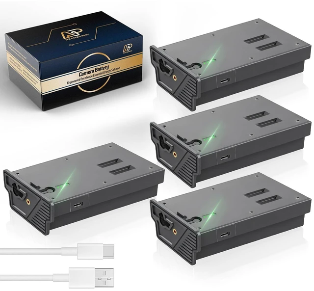 Main image of 6000mAh Rechargeable Lithium Battery Pack for Reveal Trail Camera - Compatible with X, XB, SK, X Pro, Pro 3.0, X Gen 2.0/3.0 Hunting Accessories (4-Pack, USB-C Fast Charging)