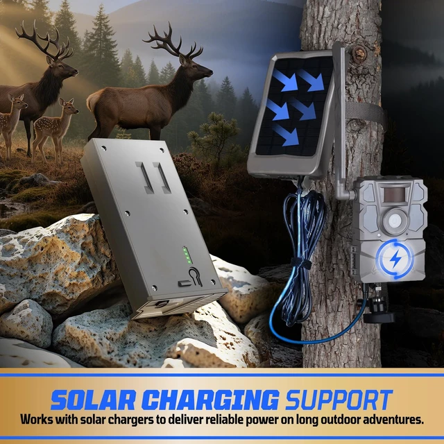 Alt view image 4 of 7 - 6000mAh Rechargeable Lithium Battery Pack for Reveal Trail Camera - Compatible with X, XB, SK, X Pro, Pro 3.0, X Gen 2.0/3.0 Hunting Accessories (4-Pack, USB-C Fast Charging)