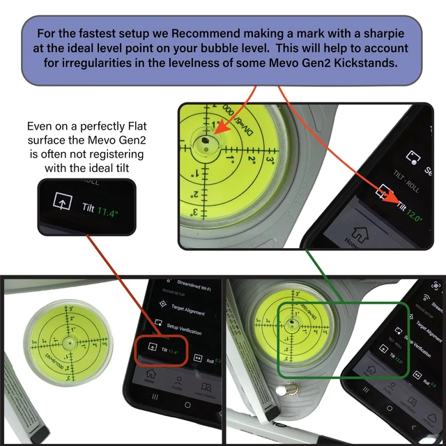 Alt view image 7 of 7 - Laser Alignment & Leveling Stand for Mevo Gen 2 Launch Monitor UV & Heat-Resistant ASA, Precision Leveling Base, Fast Setup for Indoor & Outdoor Golf