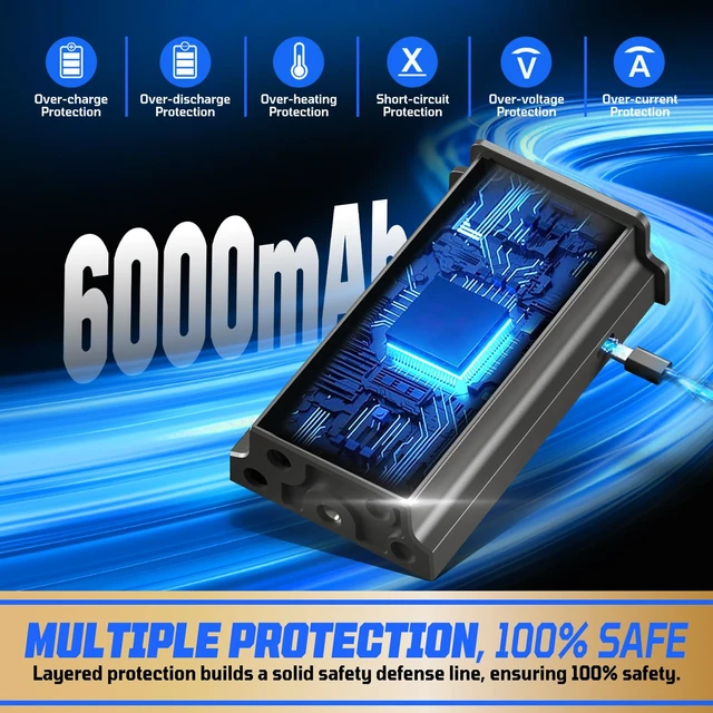 Alt view image 5 of 7 - 6000mAh Rechargeable Lithium Battery Pack for Reveal Trail Camera - Compatible with X, XB, SK, X Pro, Pro 3.0, X Gen 2.0/3.0 Hunting Accessories (4-Pack, USB-C Fast Charging)