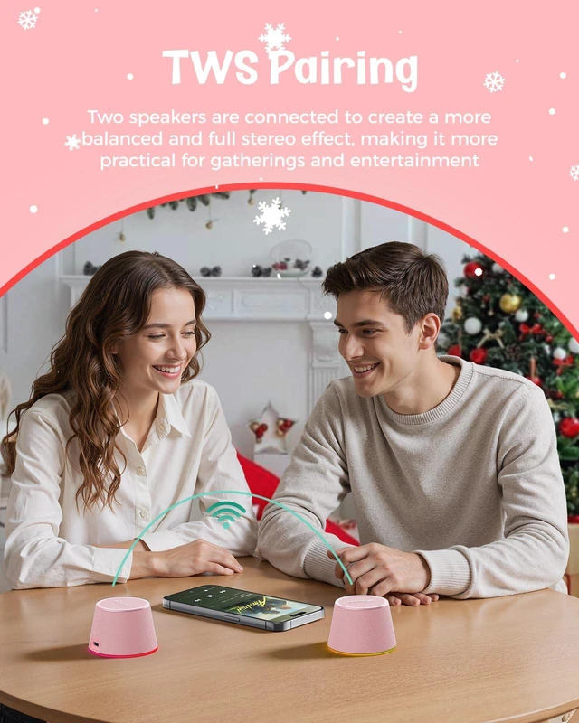 Alt view image 3 of 7 - Small Portable Bluetooth Speaker Birthday Gifts Magnetic Phone Stand Magnetic Wireless Bluetooth Speaker,TWS Pairing,9 RGB Modes,IPX5 Waterproof,Travel Essentials Cool Gadget for Women Teen Girl