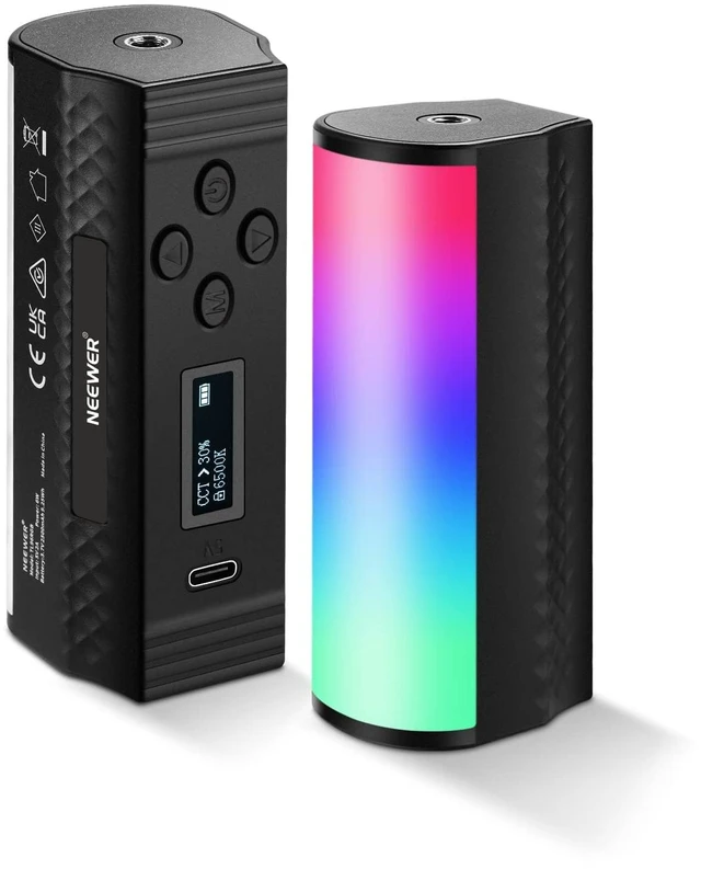 Main image of Basics 2 Pack Magnetic Handheld Light Wand, 360° Full RGB, TL96RGB Mini LED Video Light Stick, 2500mAh Battery, 2500K-8500K Dimmable, Camera Tube Light, for Photography TikTok YouTube Vlog