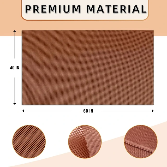 Alt view image 4 of 6 - Stereo Mesh Fabric for Speaker Repair - Premium Quality Speaker Grill Cloth for Speaker Restoration and Repair - 60 x 80 in / 150 x 200 CM Brown