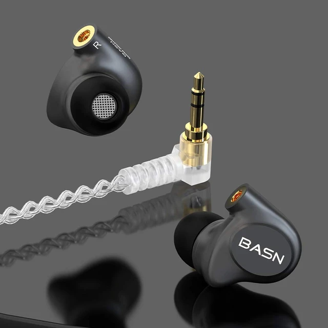 Alt view image 7 of 7 - Metalen 4 Drivers in-Ear Monitor Headphones, Wired Earbuds, Gray 2BA+2DD Musicians Noise Isolating IEMs with Deep Bass, Two Detachable MMCX Cables with Case for Singers,Drummers,Bassists