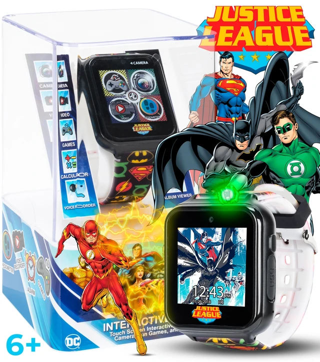 Alt view image 2 of 7 - Justice League Kids Interactive Smart Watch with Touchscreen, Camera, Games, Pedometer, Alarm Fun Learning Digital Watch for Boys & Girls Superhero-Themed Silicone Strap Fits Wrists 5.5-8