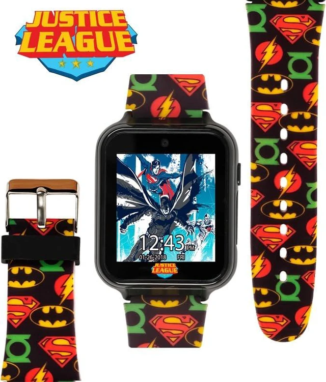 Alt view image 4 of 7 - Justice League Kids Interactive Smart Watch with Touchscreen, Camera, Games, Pedometer, Alarm Fun Learning Digital Watch for Boys & Girls Superhero-Themed Silicone Strap Fits Wrists 5.5-8