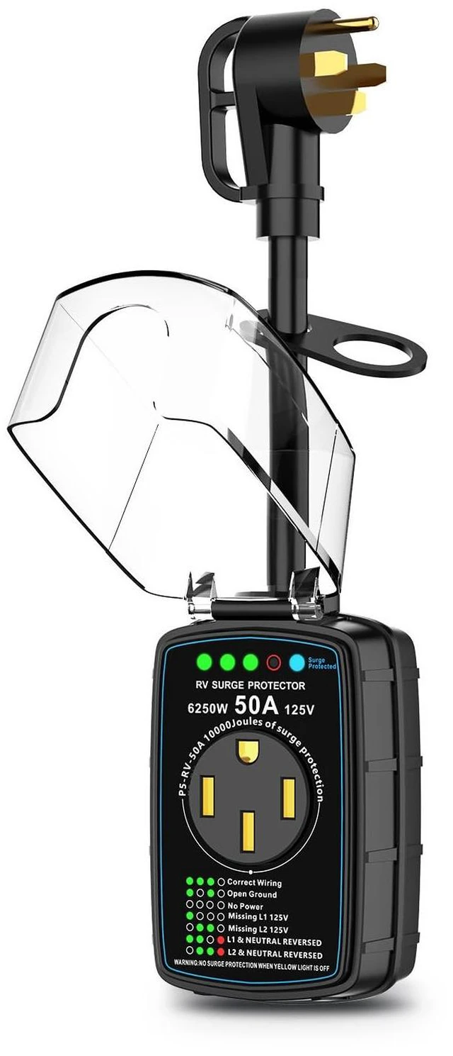 Main image of Bluetooth Smart RV Surge Protector 30Amp EPO KWH Meter Rv Surge Protector Circuit Analyzer App Control, Auto-Reconnection, Built-in Buzzer, Replaceable Module UL Listed (RV Surge-50A)
