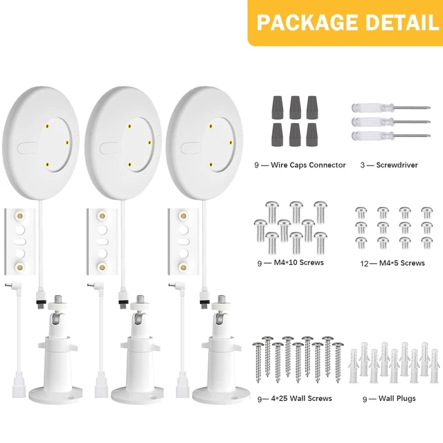 Alt view image 7 of 7 - Hardwired Kit for Ring Cams (Outdoor Cam Plus, Stick Up Cam, Spotlight Cam Pro/Plus), IP67 Waterproof Design for Outdoor or Indoor Use,White-3Pack