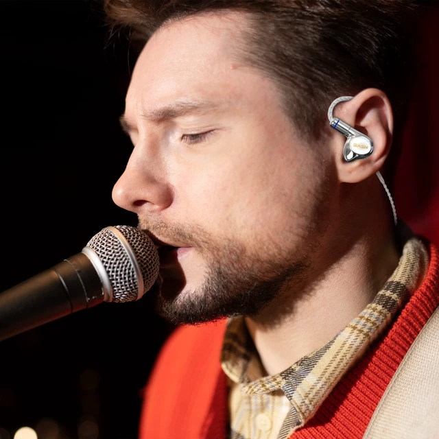 Alt view image 7 of 7 - Metalen 4 Drivers in-Ear Monitor Headphones, Wired Earbuds, White 2BA+2DD Musicians Noise Isolating IEMs with Deep Bass, Two Detachable MMCX Cables with Case for Singers,Drummers,Bassists