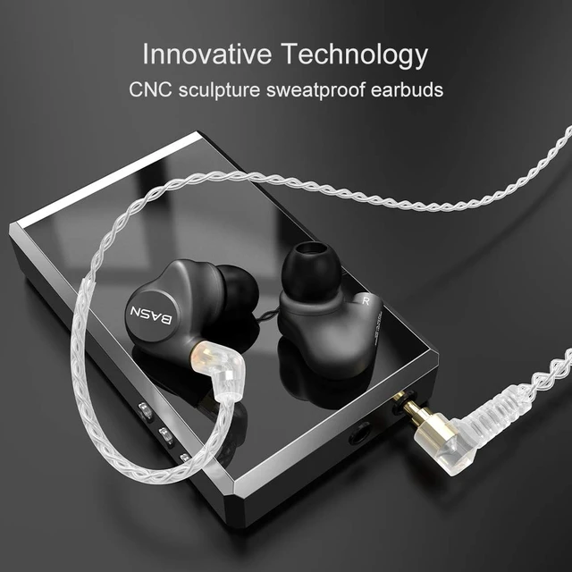 Alt view image 4 of 7 - Metalen 4 Drivers in-Ear Monitor Headphones, Wired Earbuds, Gray 2BA+2DD Musicians Noise Isolating IEMs with Deep Bass, Two Detachable MMCX Cables with Case for Singers,Drummers,Bassists