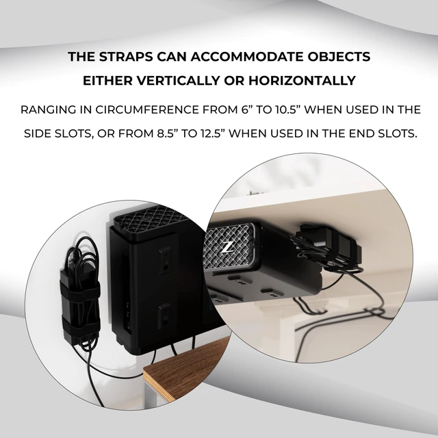 Alt view image 3 of 7 - Universal Small Mounting Bracket for Small Devices Fits Modems, Power Blocks, Mount on Wall or Under Desk, Vertically or Horizontally