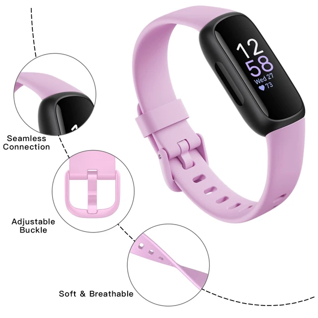 Alt view image 3 of 7 - 10 Pack Compatible with Fitbit Inspire 3 Bands,Soft Sport Bands Silicone Replacement Wristband for Fitbit Inspire 3 Tracker Smart Watch for Women Men