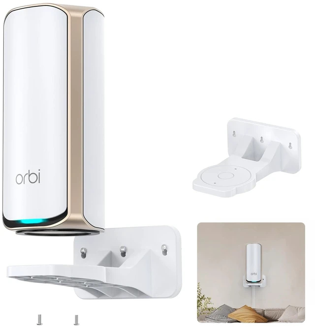 Main image of Wall Mount Holder for Netgear Orbi WiFi 7 Router, 1-Pack Fits Orbi 970 870 770 Series & Nighthawk WiFi 7 Mesh System, Secure Router Shelf to Save Space & Boost Signal (RBEWMB-10000S)