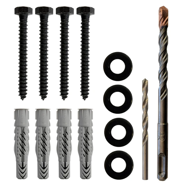 Main image of Lag Bolt Kit for Mounting A TV Into Wood Or Concrete - Includes Heavy Duty Bolts, Fischer Concrete Anchors and 2 Drill Bits