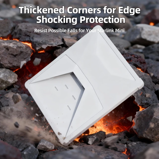 Alt view image 4 of 6 - White Starlink Mini Cover, Starlink Mini Protective Cover Liquid Silicone Sleeve Accessories for Camping Outdoor Protector from Scratching Hailstone