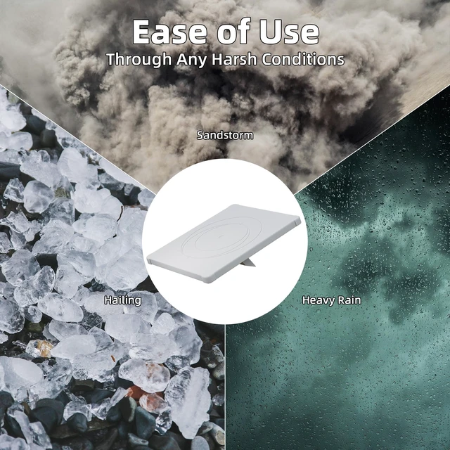 Alt view image 6 of 6 - White Starlink Mini Cover, Starlink Mini Protective Cover Liquid Silicone Sleeve Accessories for Camping Outdoor Protector from Scratching Hailstone