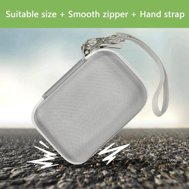 Alt view image 5 of 7 - Speaker Case for JBL Go 5, Go 4 and Go 3, Hard Travel Case, Case Only Hard Case, Elastic Strap, Mesh Cable Pocket, Compact for Travel, Speaker and Accessories Not Included, Gray